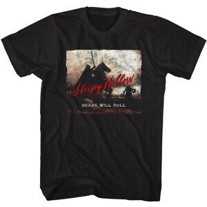 Sleepy Hollow Heads Will Roll T-Shirt Horror Halloween Classic Tee 80